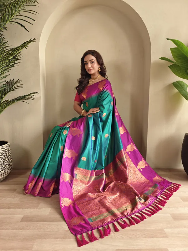 Rama_Silk_Weaving_Saree_For_Women