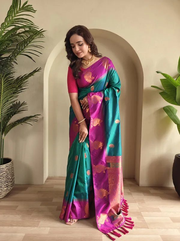 Rama_Silk_Weaving_Saree_For_Women