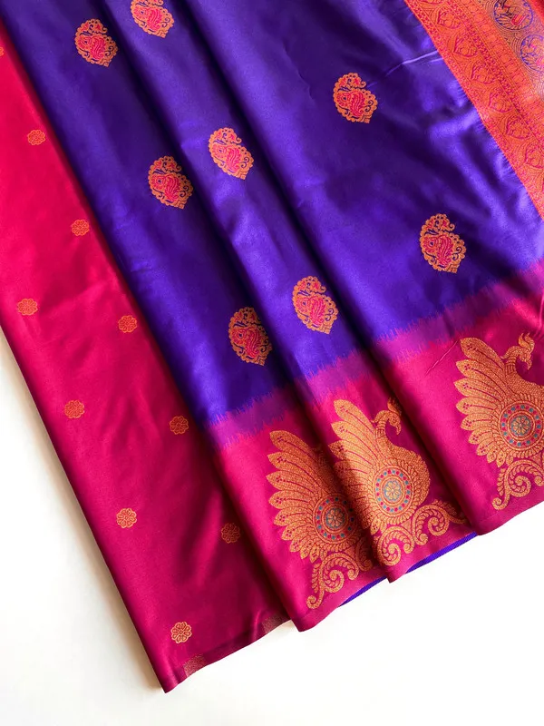 Violet_Silk_Weaving_Saree_For_Women