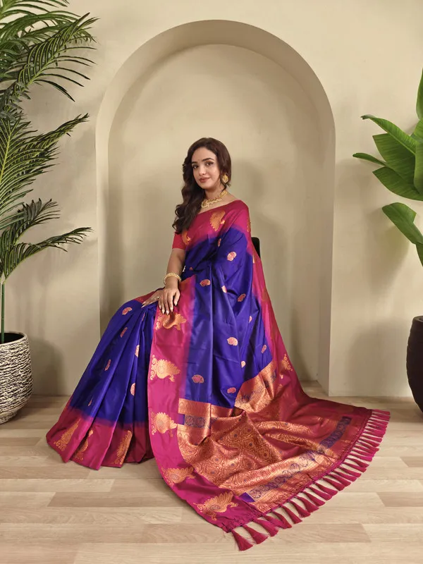 Violet_Silk_Weaving_Saree_For_Women