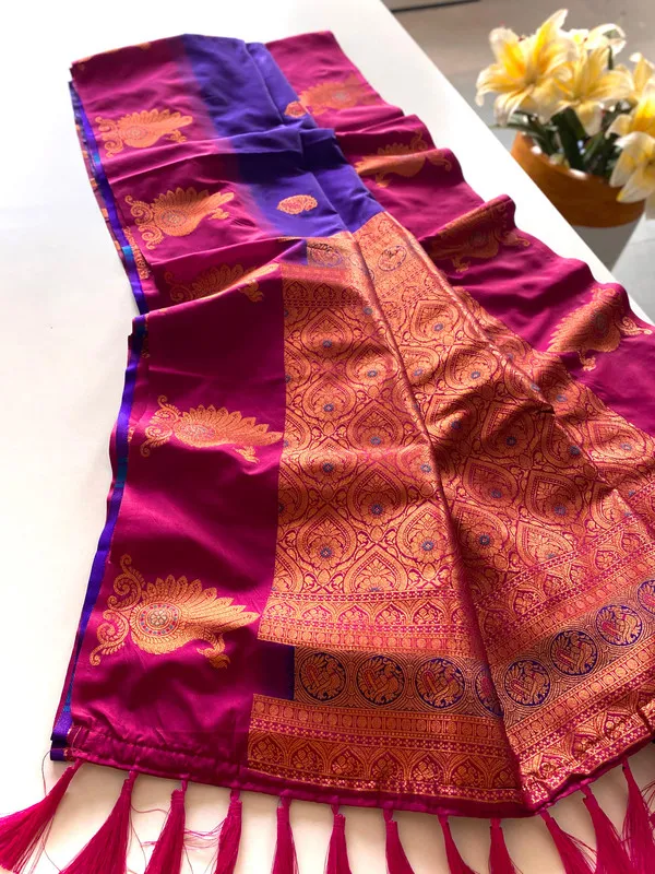 Violet_Silk_Weaving_Saree_For_Women