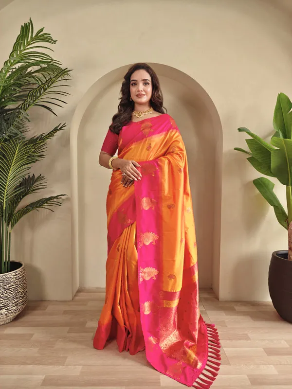 Yellow_Silk_Weaving_Saree_For_Women