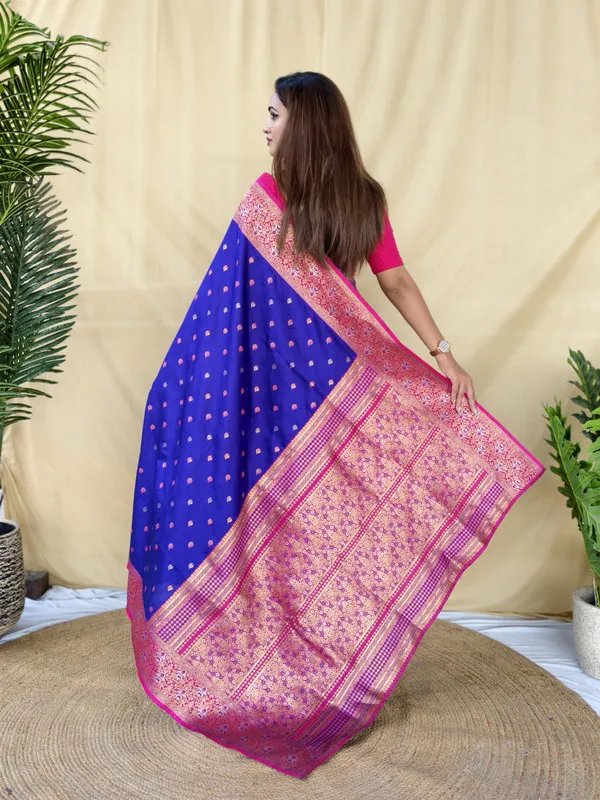 Violet_Soft_Silk_Rich_Zari_Weaving_Saree_For_Women