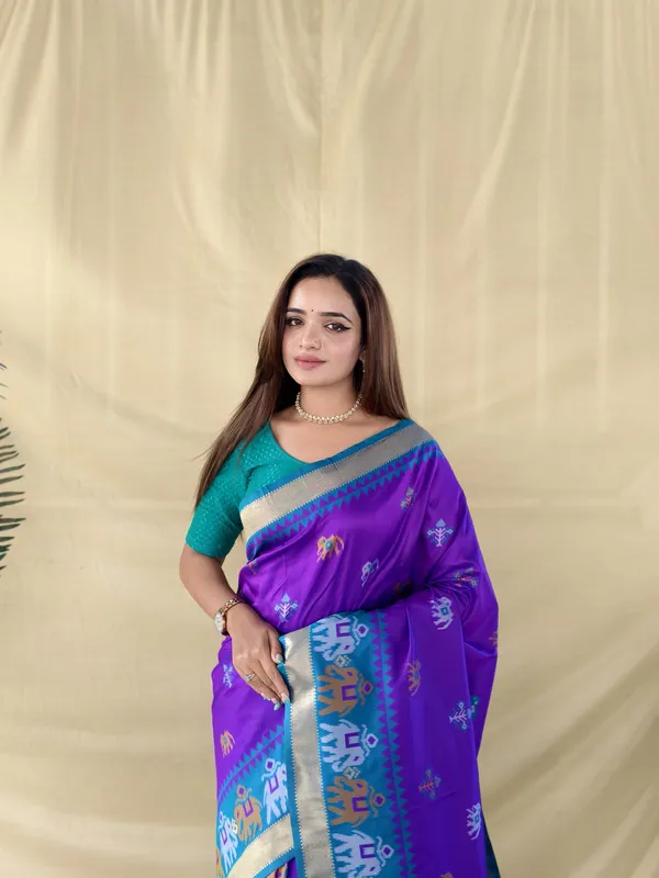Purple_Soft_Silk_Weaving_Saree_For_Women