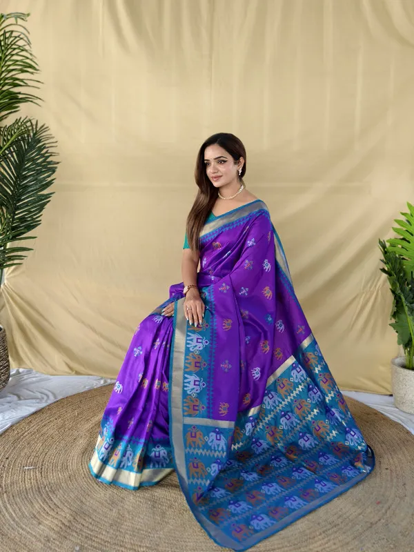 Purple_Soft_Silk_Weaving_Saree_For_Women