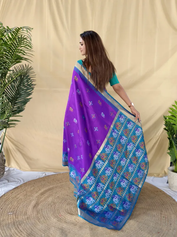 Purple_Soft_Silk_Weaving_Saree_For_Women