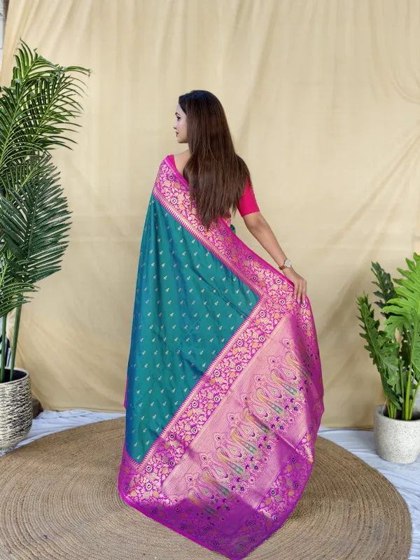 Rama_Soft_Silk_Rich_Zari_Weaving_Saree_For_Women