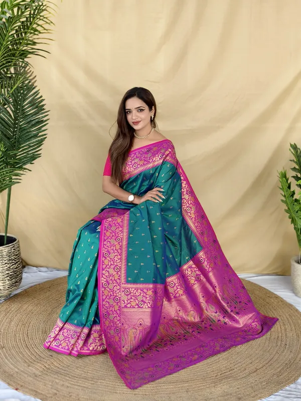 Rama_Soft_Silk_Rich_Zari_Weaving_Saree_For_Women