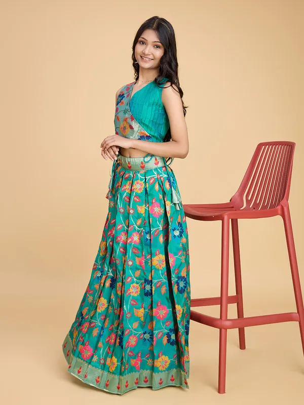 Rama_Silk_Blend_Woven_Lehenga_Choli_For_Girls