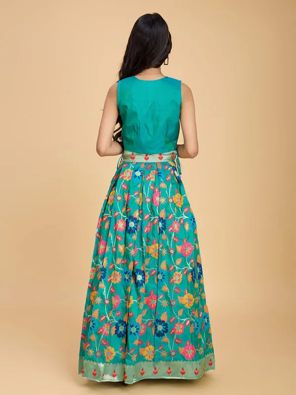 Rama_Silk_Blend_Woven_Lehenga_Choli_For_Girls