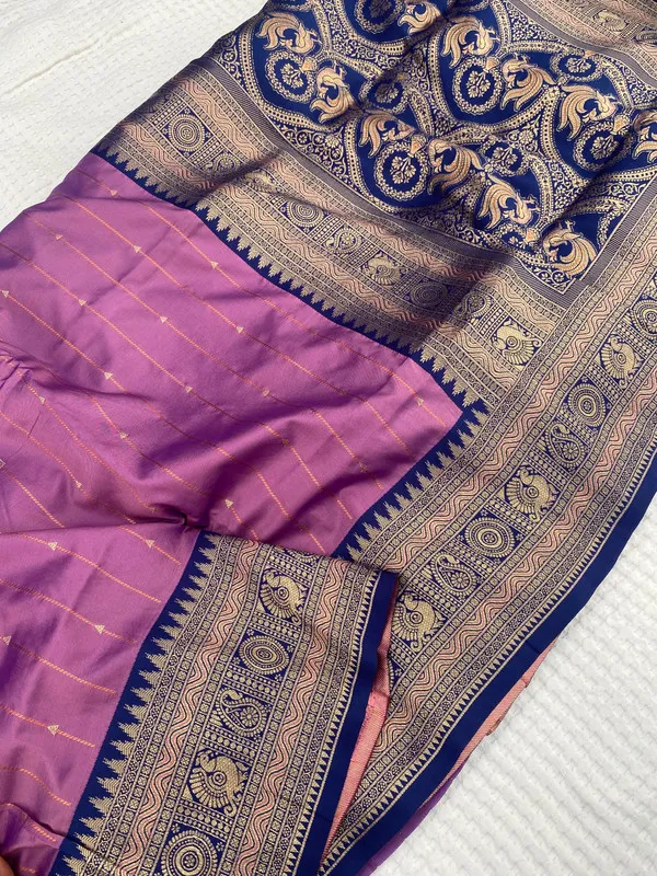 Lavender_Paithani_Silk_Weaving_Saree_For_Women