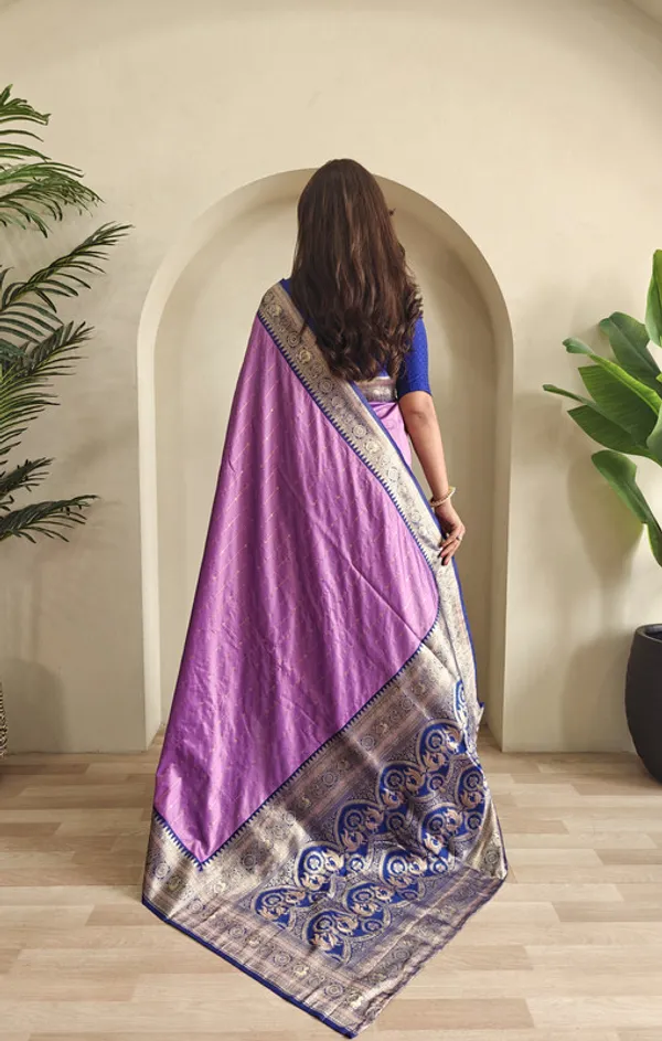 Lavender_Paithani_Silk_Weaving_Saree_For_Women