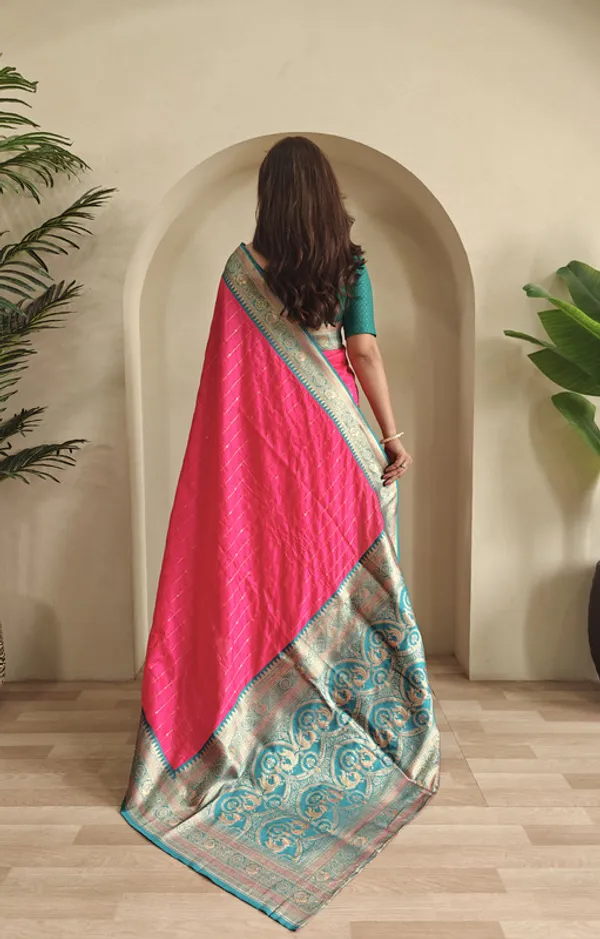 Pink_Paithani_Silk_Weaving_Saree_For_Women