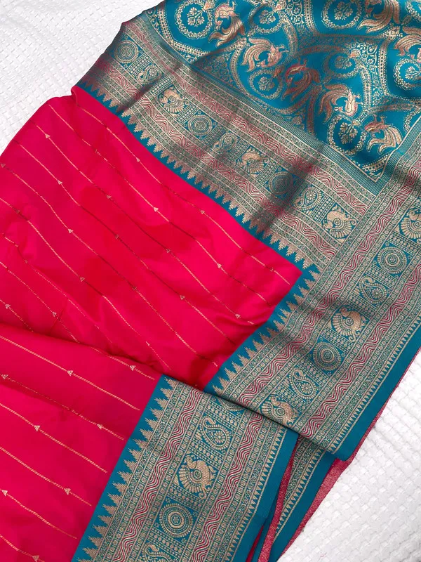 Pink_Paithani_Silk_Weaving_Saree_For_Women