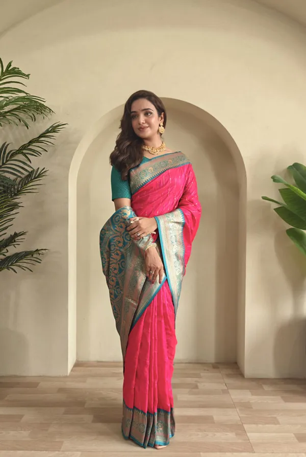 Pink_Paithani_Silk_Weaving_Saree_For_Women