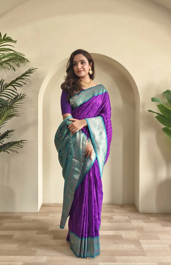 Purple_Paithani_Silk_Weaving_Saree_For_Women