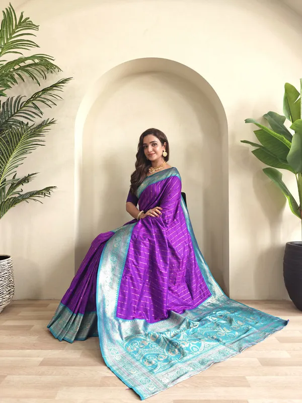 Purple_Paithani_Silk_Weaving_Saree_For_Women