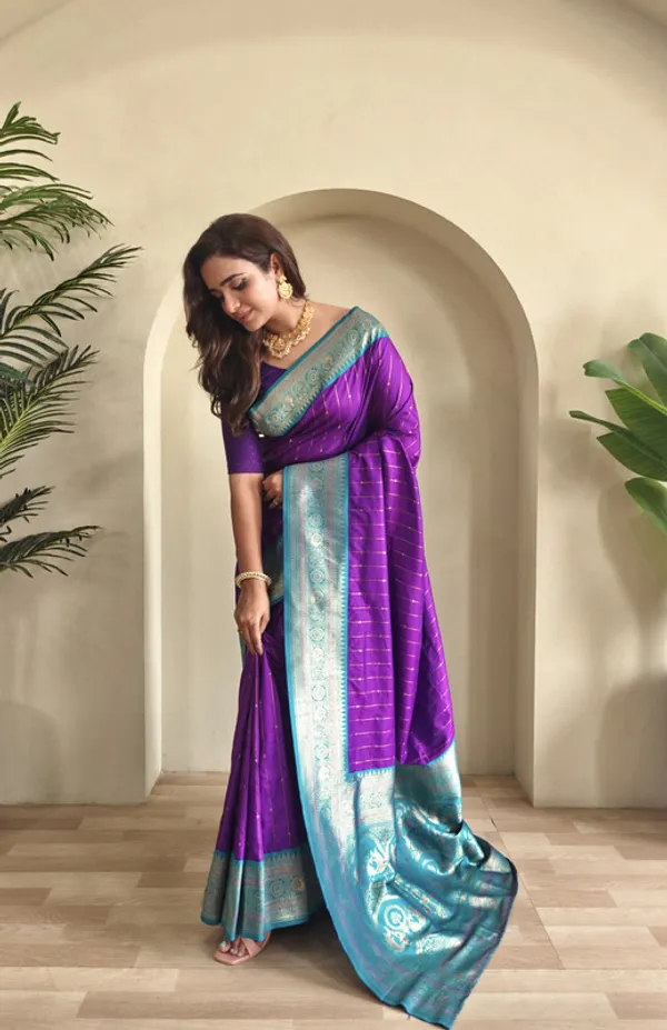 Purple_Paithani_Silk_Weaving_Saree_For_Women