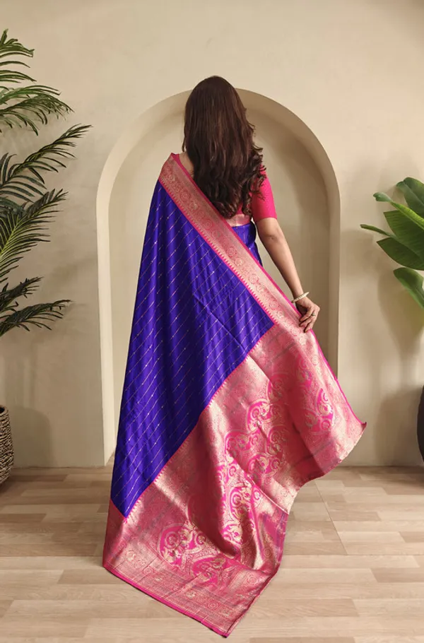 Violet_Paithani_Silk_Weaving_Saree_For_Women