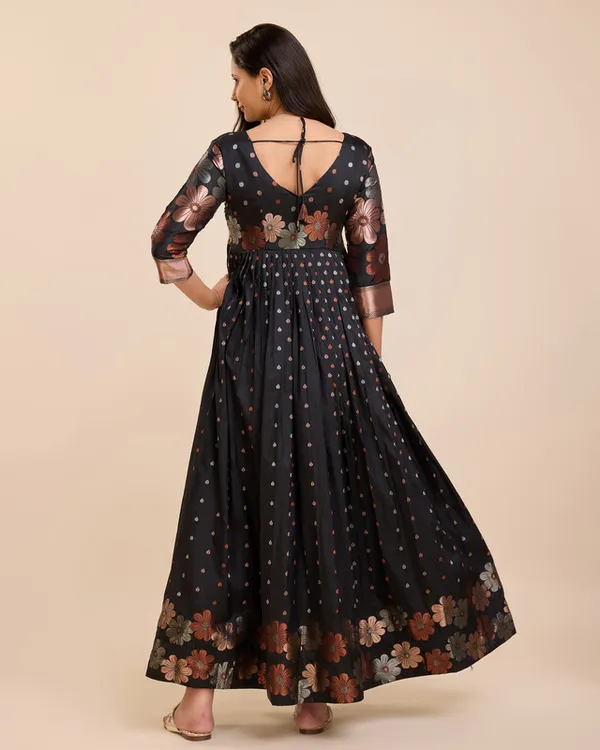Black_Soft_Silk_Copper_Weaving_Ethnic_Dresses_Gown_For_Women