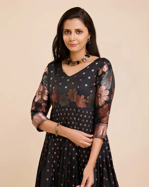 Black_Soft_Silk_Copper_Weaving_Ethnic_Dresses_Gown_For_Women