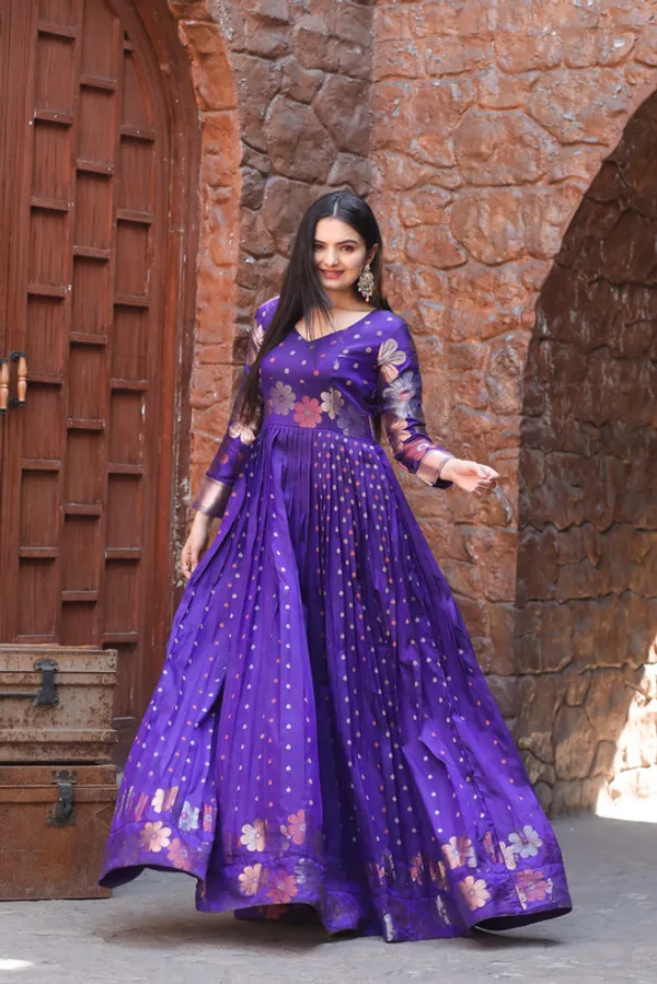 Violet_Soft_Silk_Copper_Weaving_Ethnic_Dresses_Gown_For_Women