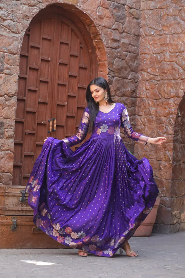 Violet_Soft_Silk_Copper_Weaving_Ethnic_Dresses_Gown_For_Women