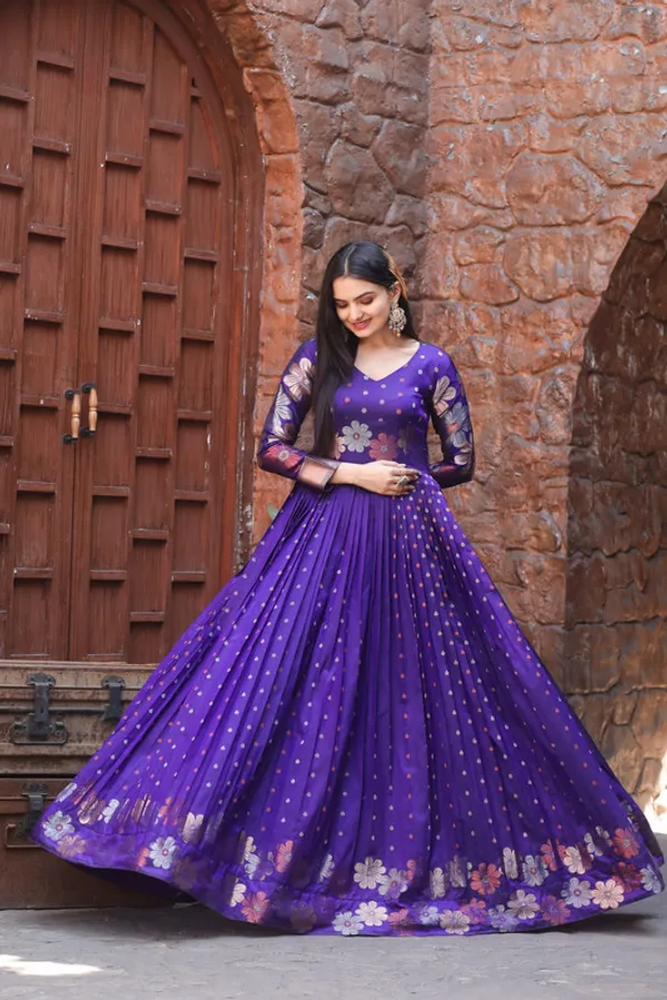 Violet_Soft_Silk_Copper_Weaving_Ethnic_Dresses_Gown_For_Women