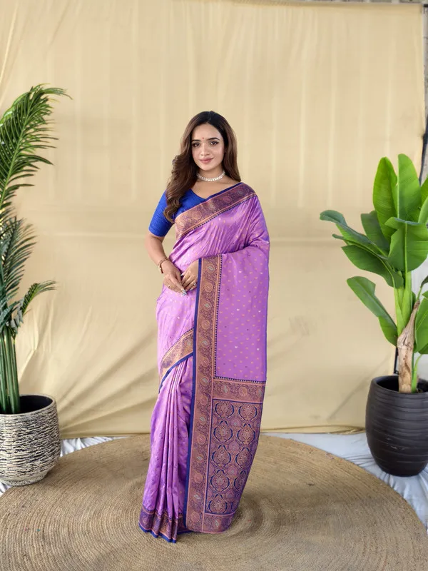 Lavender_Paithani_Silk_Weaving_Saree_For_Women