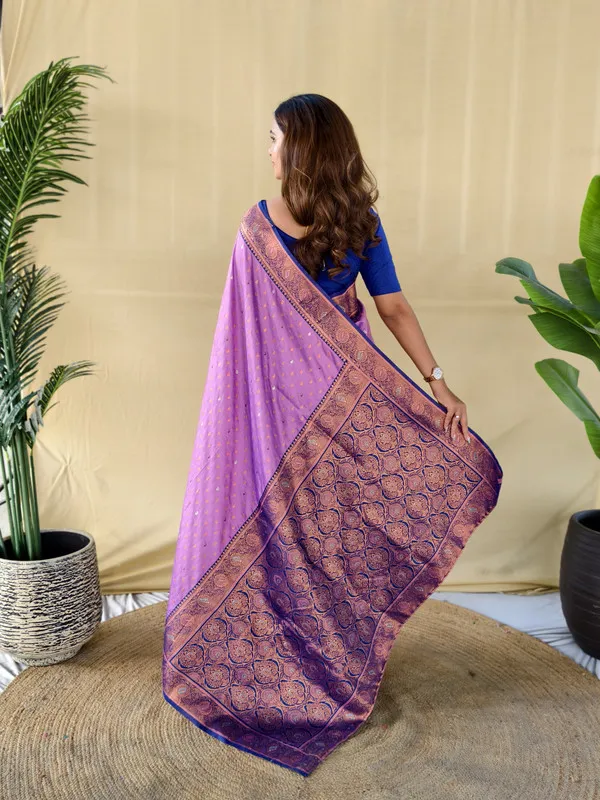 Lavender_Paithani_Silk_Weaving_Saree_For_Women