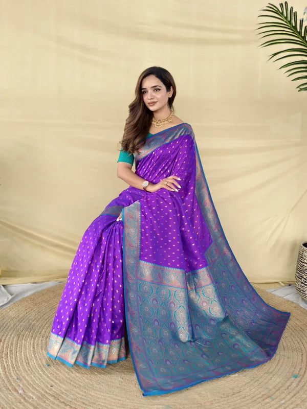 Purple_Paithani_Silk_Weaving_Saree_For_Women