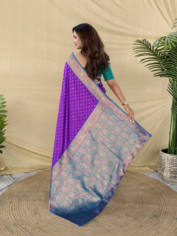 Purple_Paithani_Silk_Weaving_Saree_For_Women