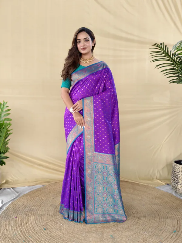 Purple_Paithani_Silk_Weaving_Saree_For_Women