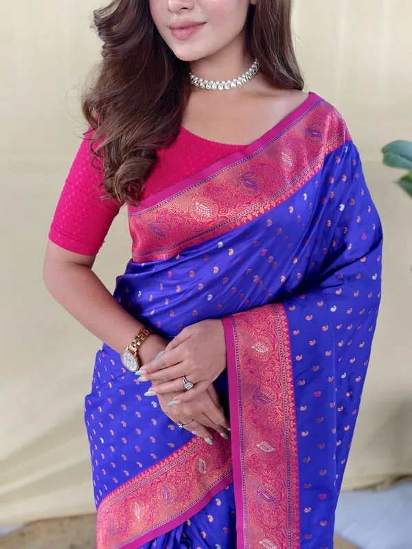 Violet_Paithani_Silk_Weaving_Saree_For_Women