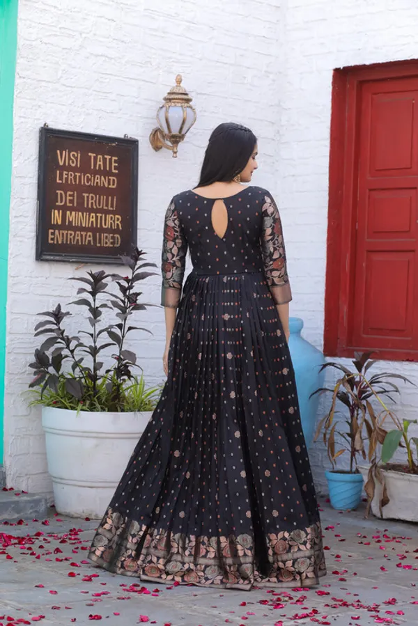 Black_Soft_Silk_Copper_Weaving_Ethnic_Dresses_Gown_For_Women