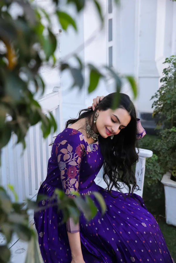 Violet_Soft_Silk_Copper_Weaving_Ethnic_Dresses_Gown_For_Women