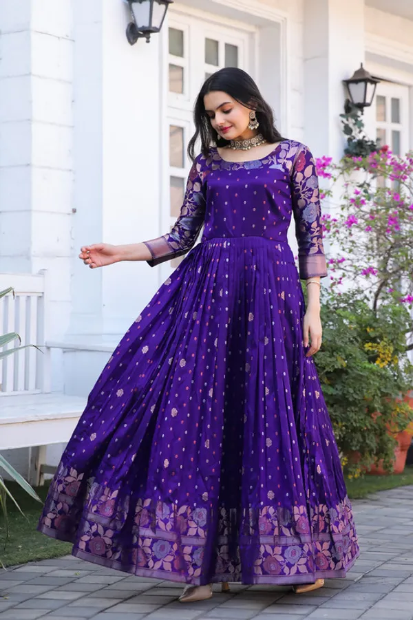 Violet_Soft_Silk_Copper_Weaving_Ethnic_Dresses_Gown_For_Women