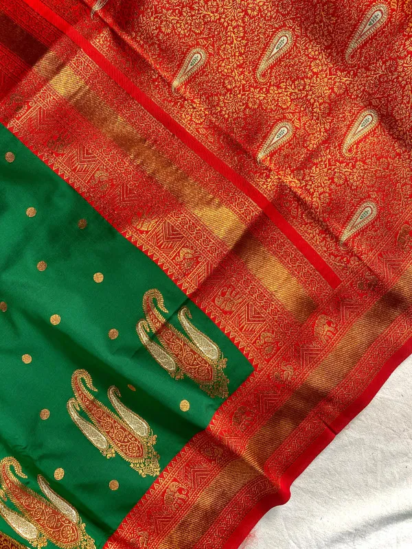 Green_Paithani_Silk_Weaving_Saree_For_Women