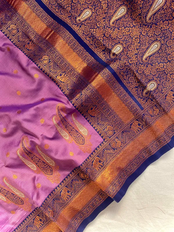 Lavender_Paithani_Silk_Weaving_Saree_For_Women