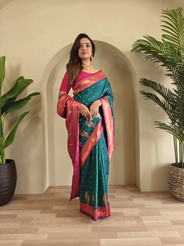 Rama_Paithani_Silk_Weaving_Saree_For_Women