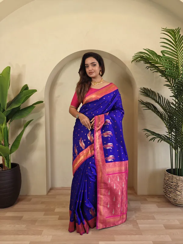 Violet_Paithani_Silk_Weaving_Saree_For_Women