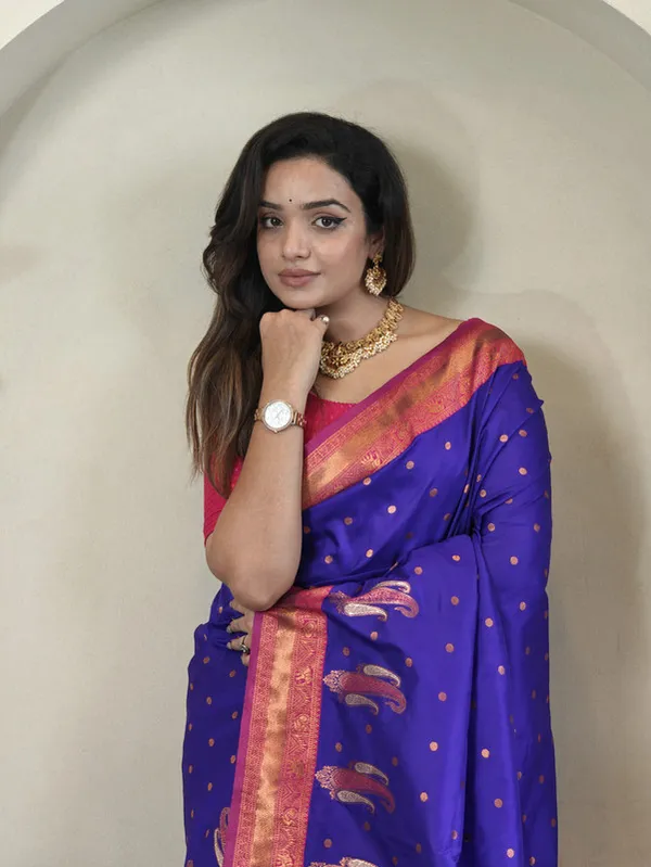 Violet_Paithani_Silk_Weaving_Saree_For_Women