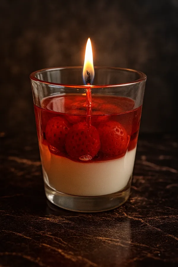 Red_Strawberry_Kiss_Glass_Candle_For_Home_Decor