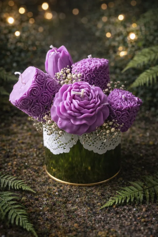 Purple_Flowers_In_A_Golden_Tin_Candle_For_Home_Decor