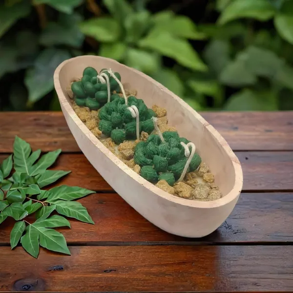 Green_Boat_Shaped_Succulent_Candle_For_Home_Decor