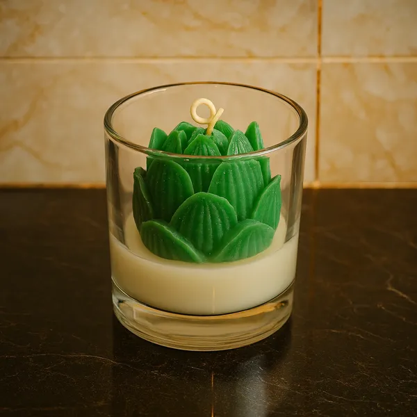 Green_Tranquil_Lotus_Bloom_Jar_Candle_For_Home_Decor