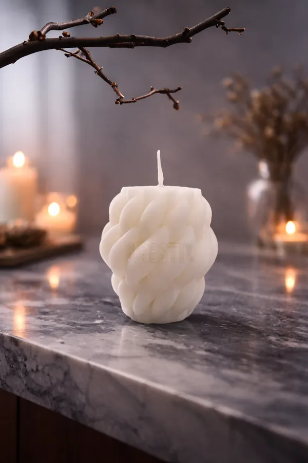 White_Designer_Pillar_Candle_For_Home_Decor
