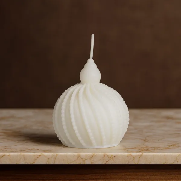 Pack_Of_2_White_Peony_Flower_Bouquet_Candle_And_White_Beaded_Dome_Candle_For_Home_Decor_Combo