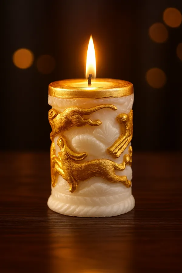 Yellow_Animal_Pillar_Candle_For_Home_Decor