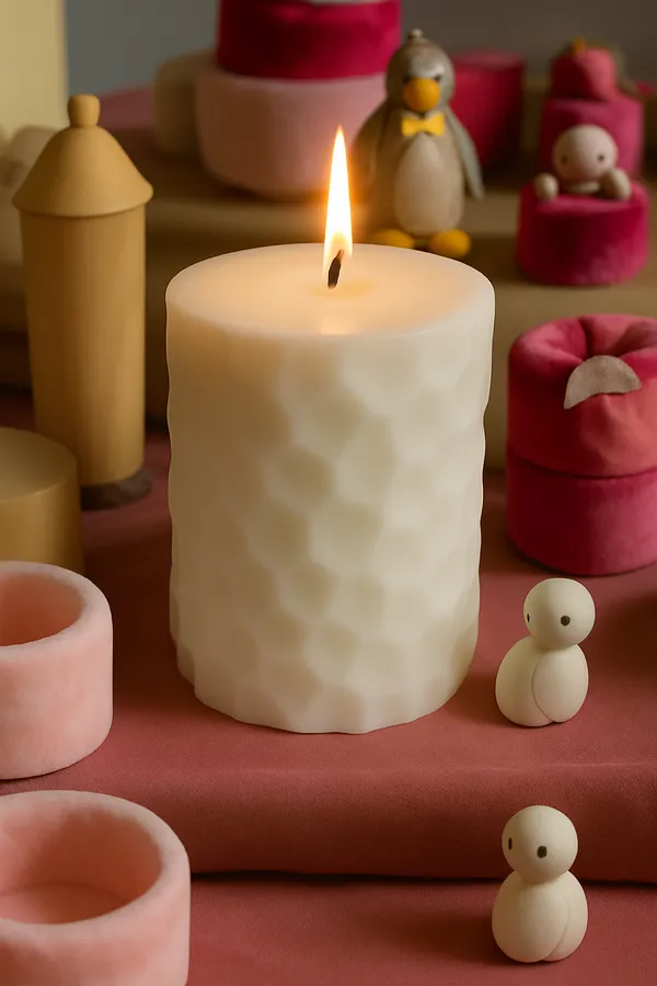 Cream_Handmade_Pillar_Candle_For_Home_Decor
